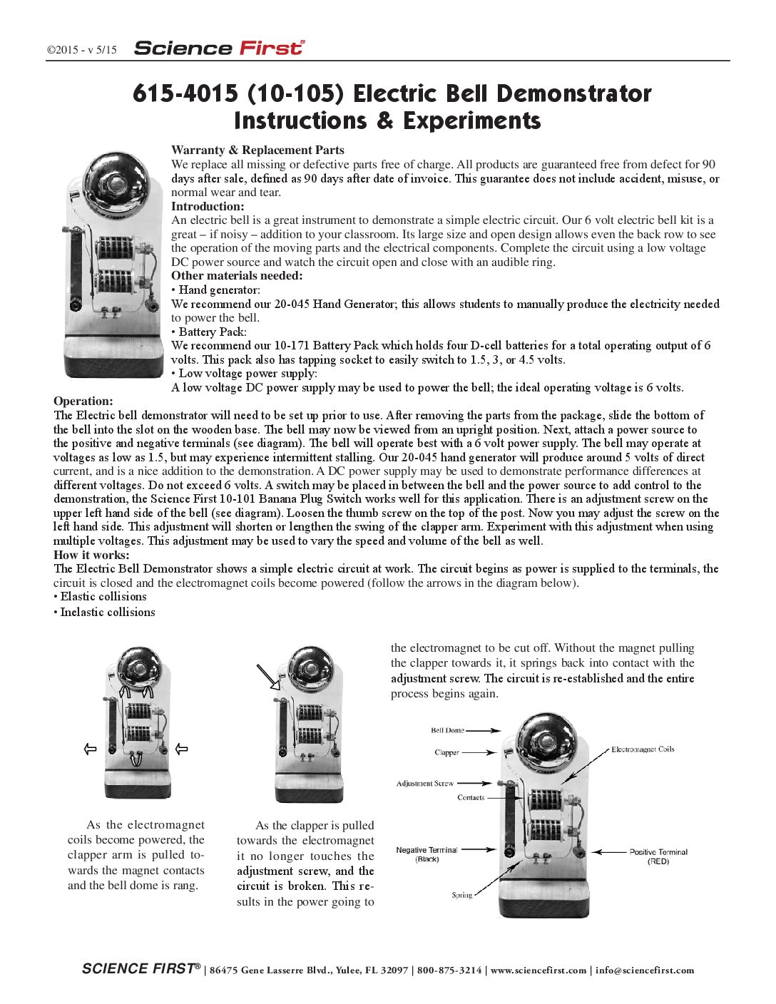 24 2105 10 105 615 4015 Electric Bell Science First